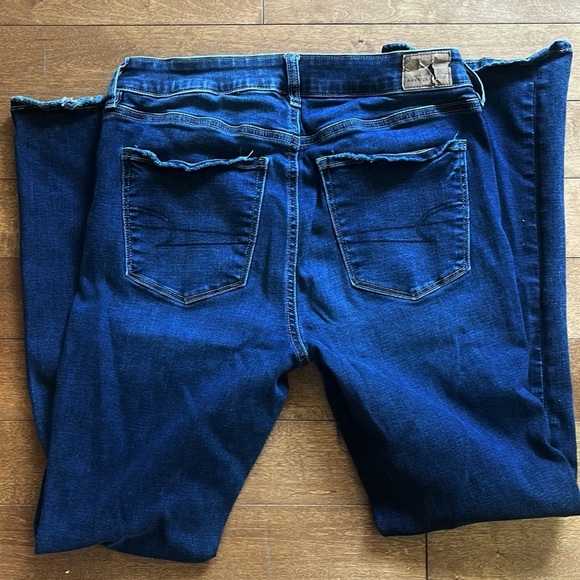 American Eagle High Rise Bootcut Jeans Dark Wash Size 6 Short - Picture 6 of 6